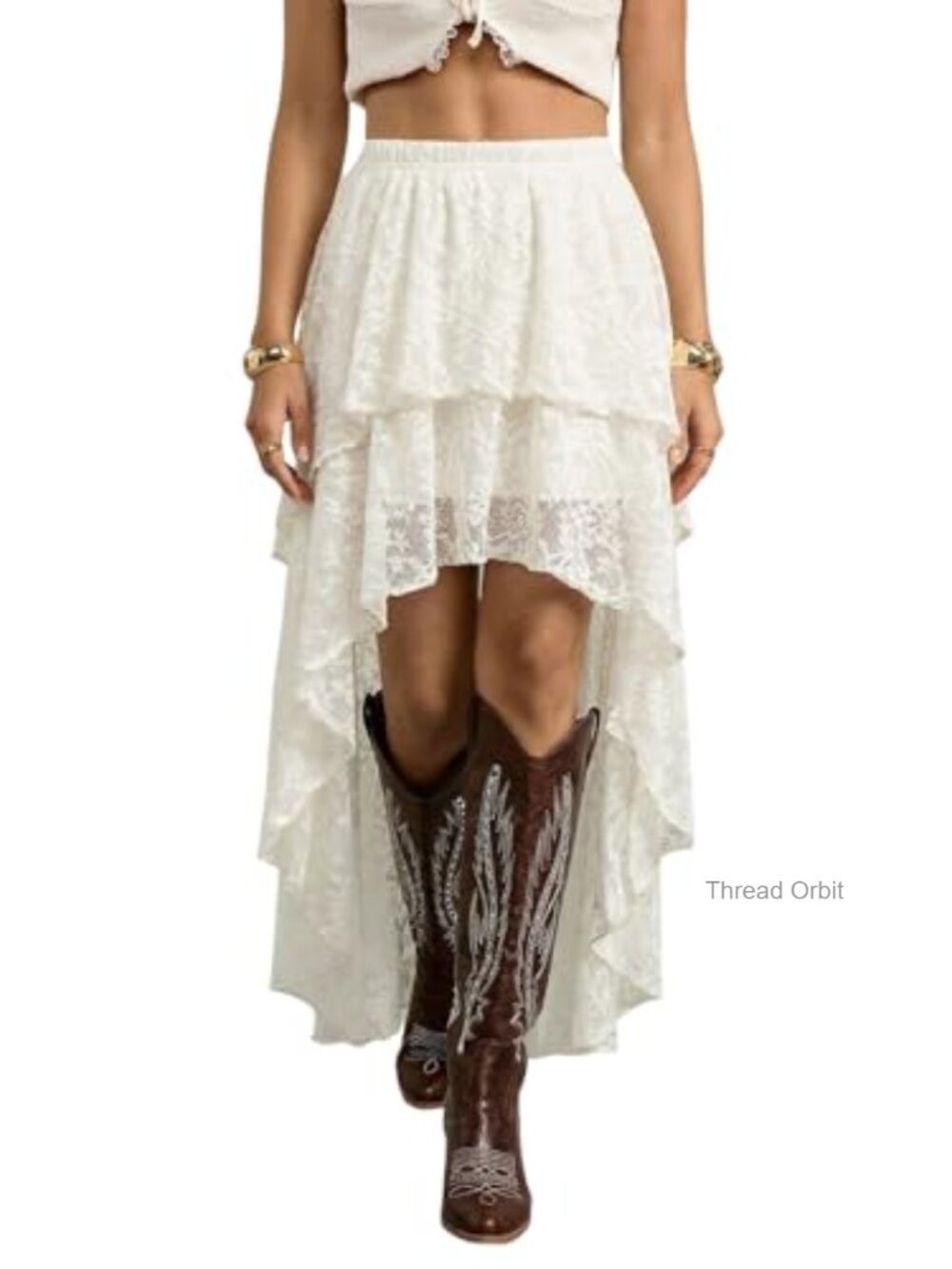 Y2K Maxi Skirt High Stretch Asymmetrical High Low Ruffle Rave Party
